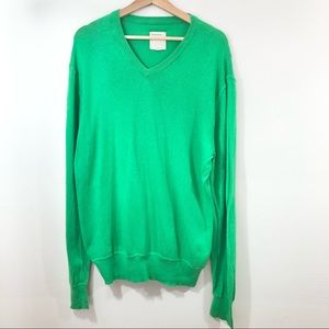 LIFE AFTER DENIM Green Cashmere Blend Pullover